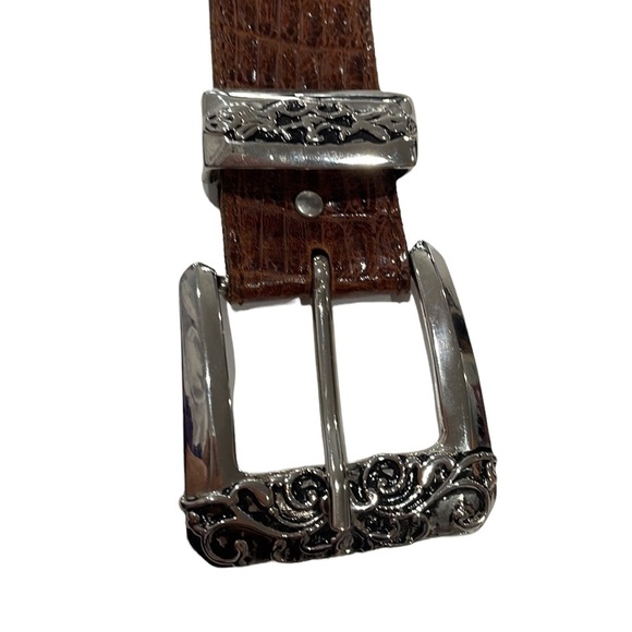 Nanni leather and gold Embellishment Italian made belt . main image 5